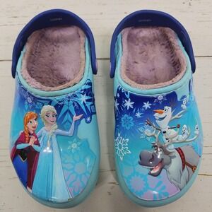 Crocs Disney Frozen Movie Anna Elsa Girls C13 Fleece Lined Shoes‎ Sandals